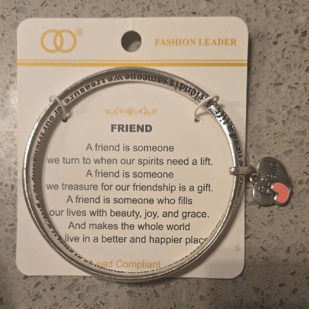 Silver Bracelet with Heart Charm